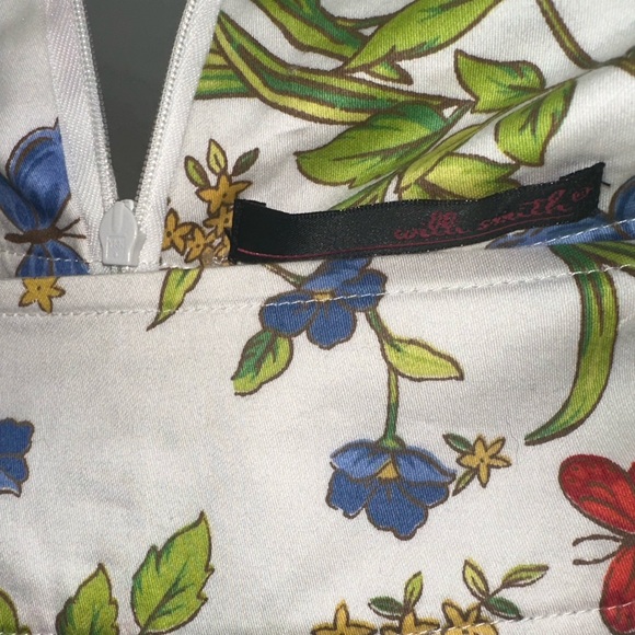 Willi-Smith Size 6 Cotton Floral‎ Tea length A line, with Side Zip. - Picture 4 of 7